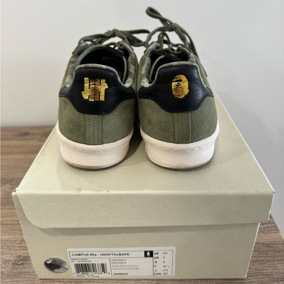 Adidas x Undefeated x Bape Campus 80s - Green - Picture 4 of 4